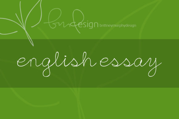 English Essay Font: A Delicate Script for Elegant Design