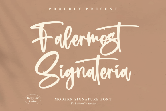 Falermost Signateria: A Script Font for Editorial Design