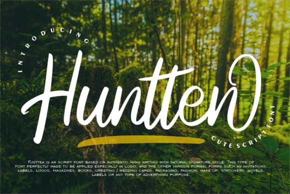 Huntten: A Playful Script Font