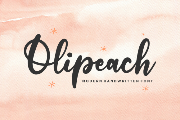 Olipeach: A Playful Script Font