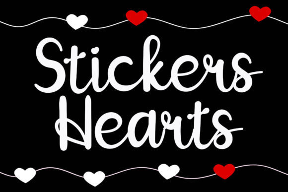 Stickers Hearts Font for Elegant Design